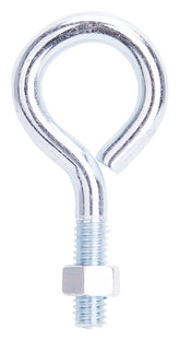 ProSource LR281 Eye Bolt, 3/8 in Thread, Machine Thread, 1-1/4 in L Thread, 1-5/8 in Dia Eye, 237 lb Working Load, Steel